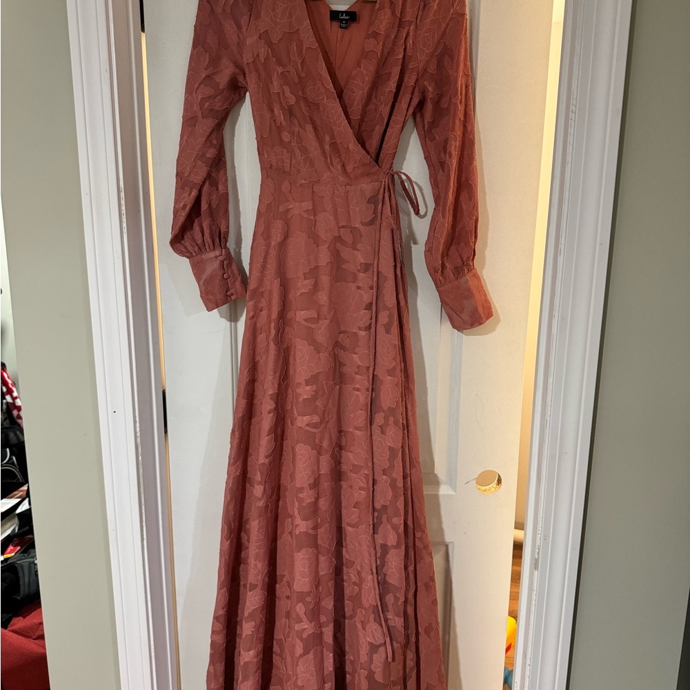 Lulu’s Jaquard long sleeve maxi dress